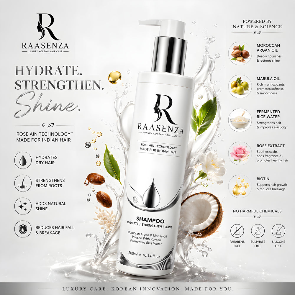 RAASENZA PROFESSIONAL Hair Shampoo | Hydrate & Shine 300ml