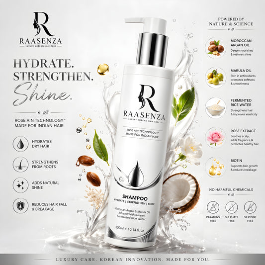 RAASENZA PROFESSIONAL Hair Shampoo | Hydrate & Shine 300ml