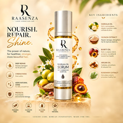 RAASENZA PROFESSIONAL Combo  of Hair Shampoo  Mask, & Serum 300ml + 100ml (set)